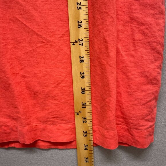 J Crew Dress Womens Small Orange Linen Blend Sleeveless Embroidered Casual - Picture 8 of 13